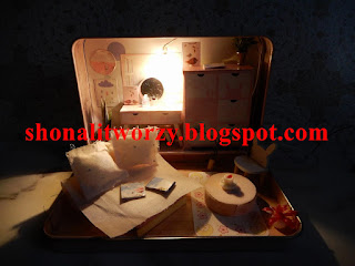 Zrób to sam miniaturowy pokój w puszce z Action Crafts & Co Sweet Lullaby Coffee Express DIY mini domek dla lalek z oświetleniem LED
