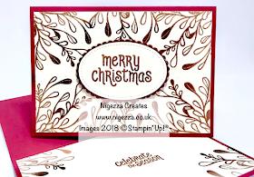 Copper Embossed Christmas Card Using Mistletoe Season Nigezza Creates