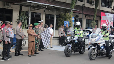 Tingkatkan Keamanan dan Pupuk Sinergitas, TNI Polri Kota Malang Gelar Patroli Skala Besar Pemilu 2024