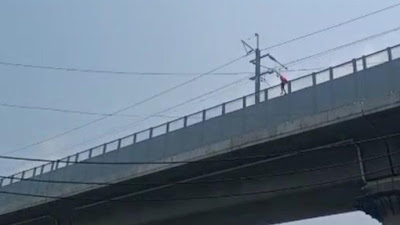Heboh Pria di Bandung Coba Akhiri Hidup dari Atas Trase Kereta Cepat Whoosh, Sudah Mau Lompat, Tapi   