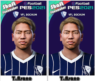 Takuma Asano Face For eFootball PES 2021