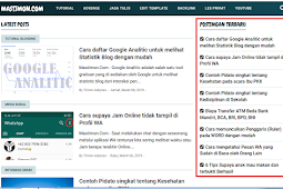 
    Cara buat widget Recent Post (Postingan Terbaru) di Blog yang Unik  