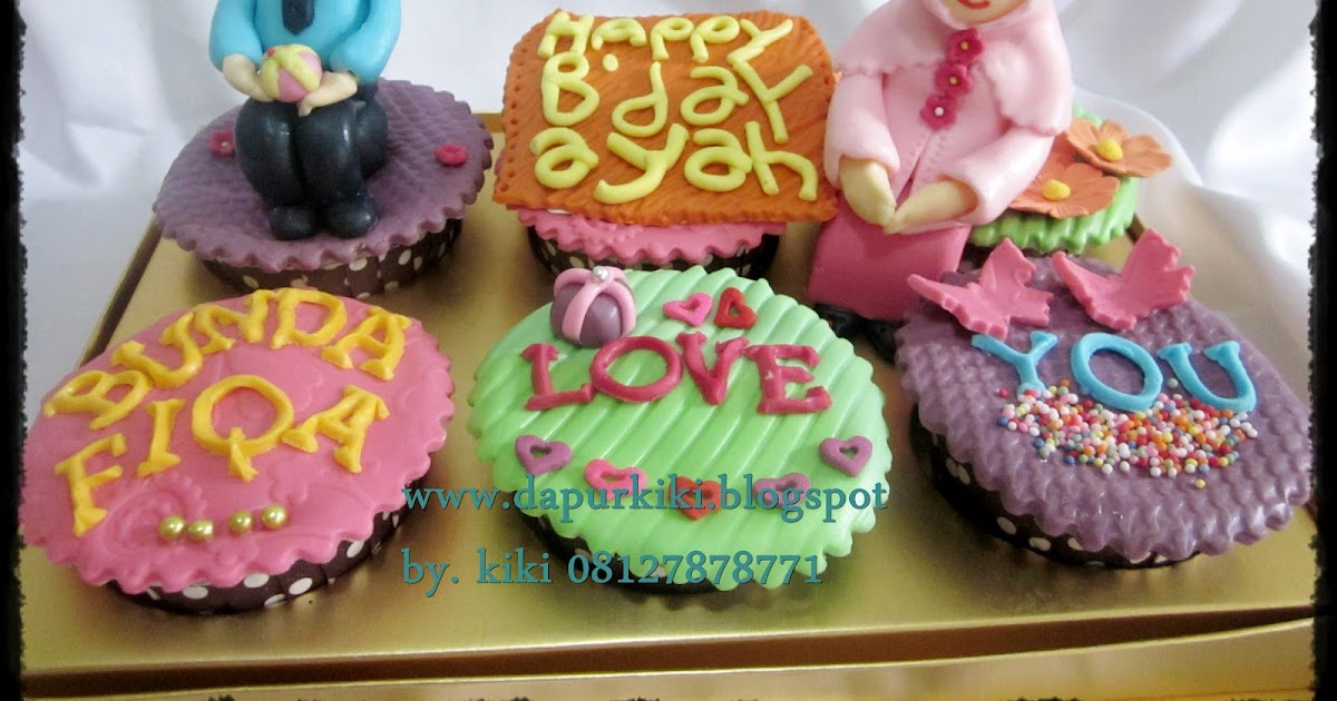 Dapur Kiki: Birthday Cup Cakes 4 a husbandwith figurine 