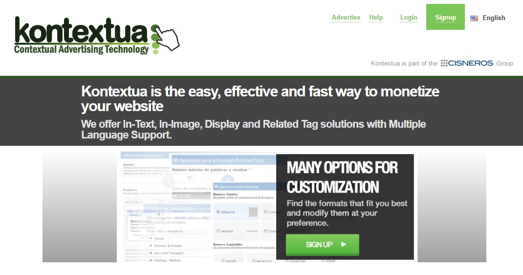Kontextua - in-Text, in-Image and display Ads.