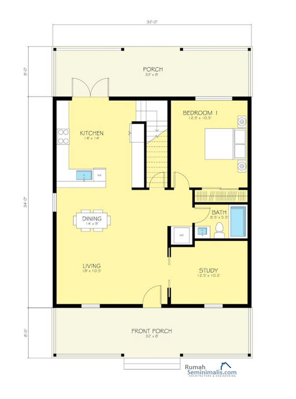  Denah  Model Desain Gambar Rumah  Minimalis  Idaman  Modern  