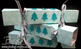 Tutorial - Fast and Fabulous Christmas Crackers made using the Stampin' Up! Envelope Punch Board