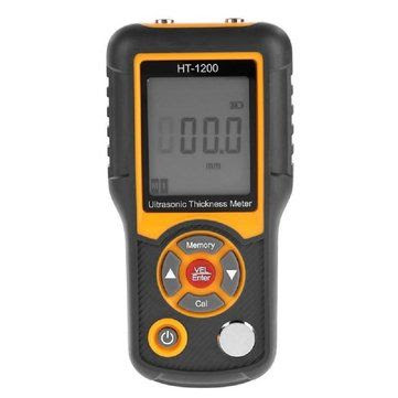 HT-1200 Ultrasonic Thickness Gauge Meter Steel Thickness Tester 1.2-225mm Range 0.1mm Resolution Four-digit LCD Display 