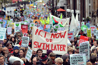 Climate march in London. (Credit: 350.org) Click to Enlarge.