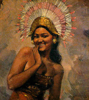 Gambar Lukisan "Balinese Beauty" karya Basuki Abdullah yang terjual di tempat pelelangan Christie's di Singapura pada tahun 1996.