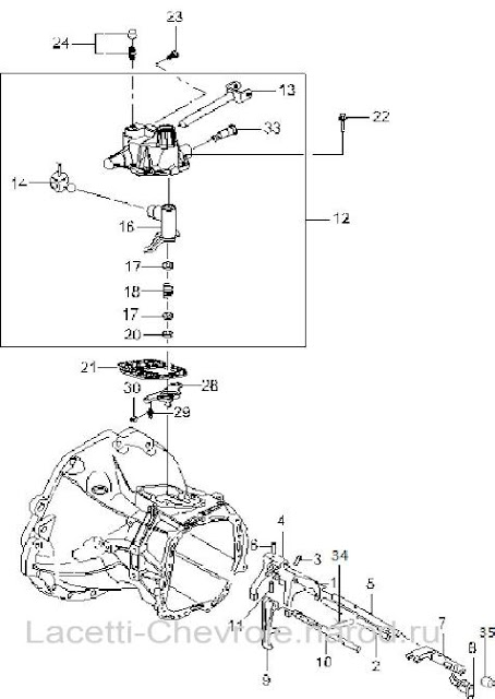 Chốt hãm số xe Lacetti nhập số sàn chính hãng GM