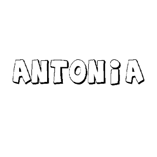 Nombre Antonia para colorear