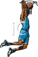 A_Colorful_Cartoon_Athlete_Hanging_From_the_Rim_After_Making_a_Basket_Royalty_Free_Clipart_Picture_100712-163270-477053