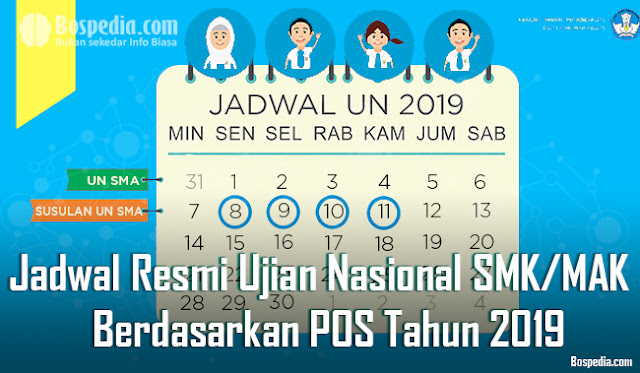 Jadwal Resmi Unbk Dan Un Smk/Mak Menurut Pos Tahun 2019