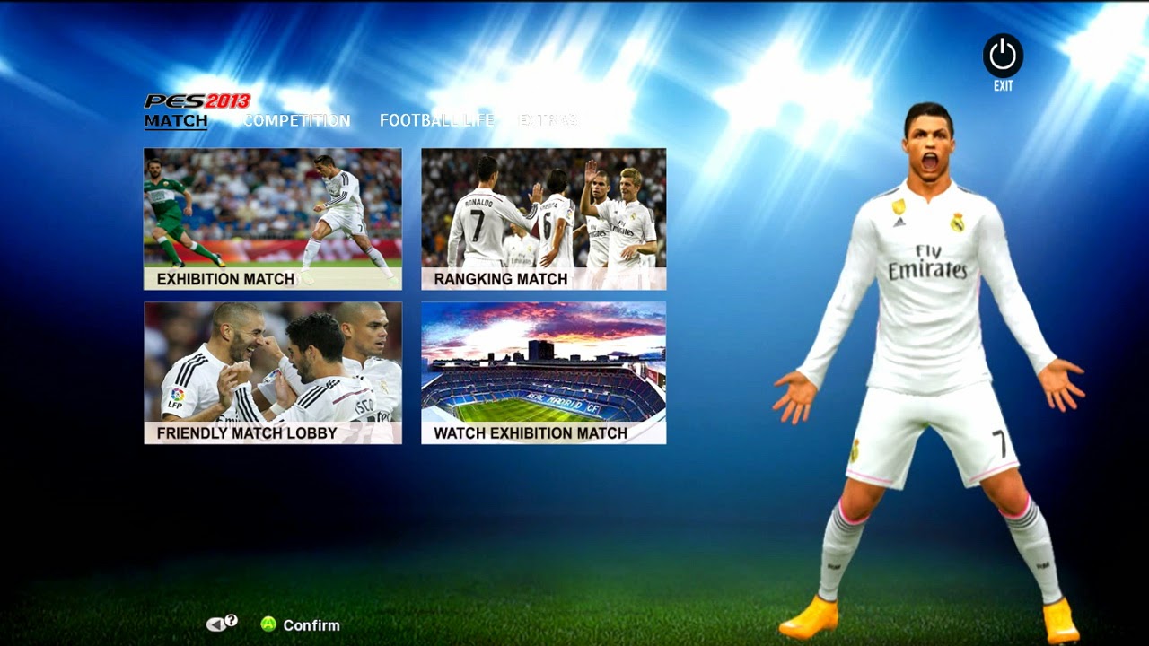 Grapich Menu Pes 2015 Real Madrid for Pes 2013 by AFR