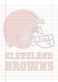 Papel Pautado Cleveland Browns PDF para imprimir na folha A4