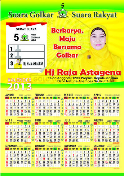 Coretan kemarin: Desain Kalender Caleg 2013