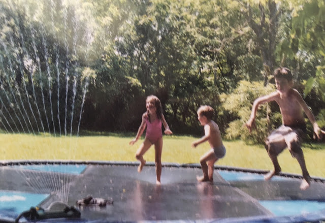 Always improvising as kids in the summer without a pool