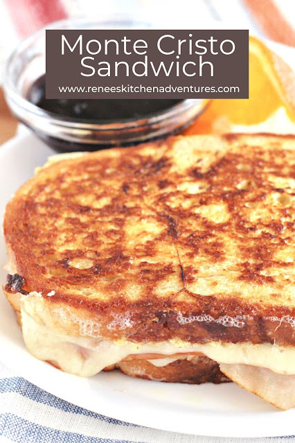 Monte Cristo Style Grilled Cheese Sandwich ready to eat!
