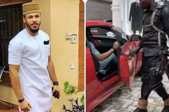 BBNaija: Nigerians Reacts As Police Officer Opens Car Door For Ozo