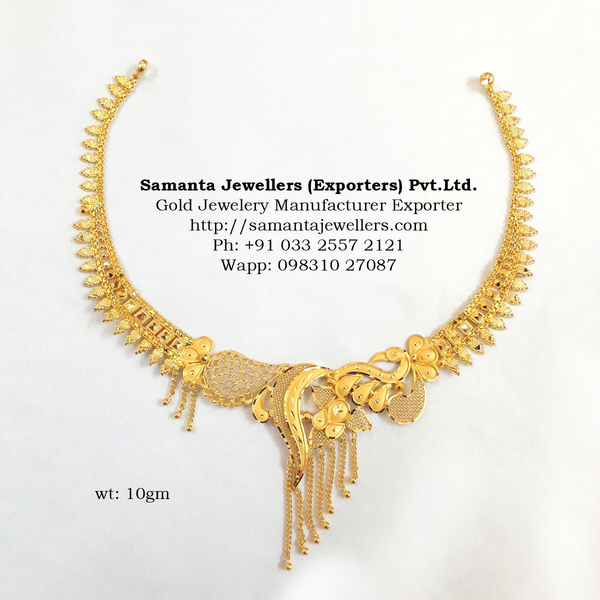 Light Weight Bengali Necklace Designs, fancy katai work bengali design, samanta jewellers designs,