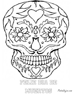 Skull mandala coloring pages | Skull day of the dead coloring pages