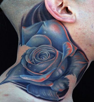 Black Rose Body Tattoo Design