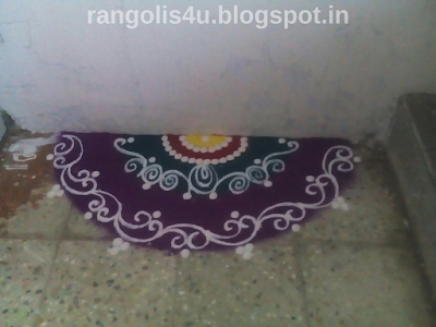 Half Circle Rangolis