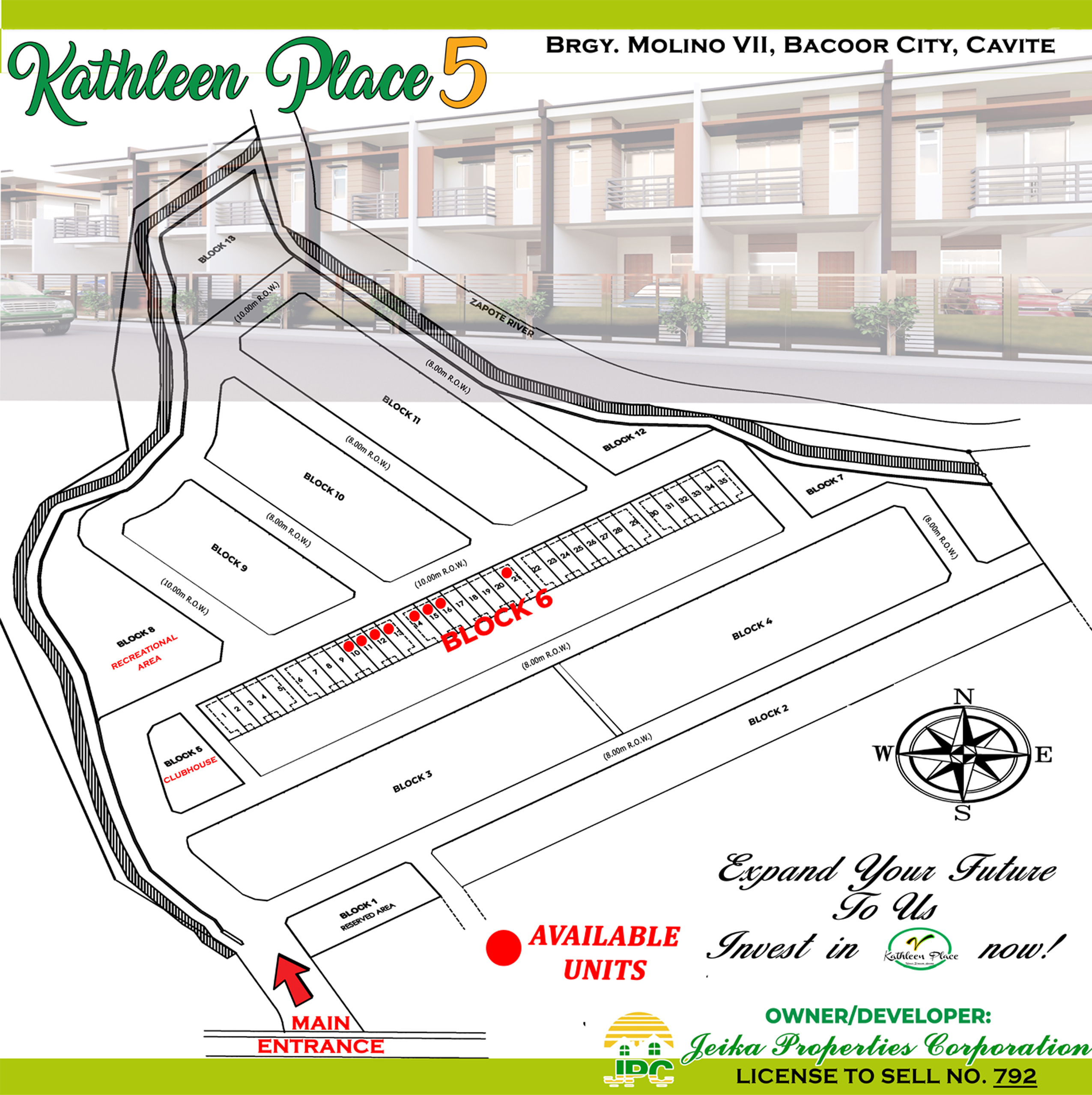 Vicinity Map & Location - Kathleen Place 5 - Inner Unit | Modern House and Lot for Sale Gawaran Bacoor Cavite | Jeika Properties Corporation