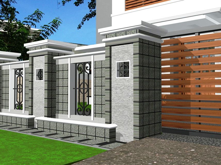 Lihat Model Desain Pagar  Tembok  Rumah  Minimalis  Terbaru 