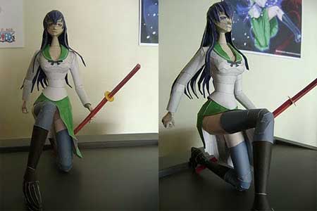 Highschool of the Dead Papercraft Saeko Busujima