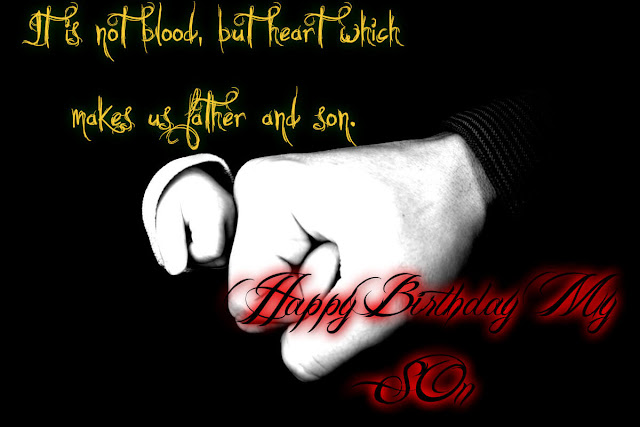 happy birthday son and father love bond image