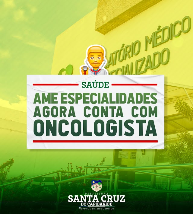 Santa Cruz agora conta com Médico Oncologista no AME Especialidades