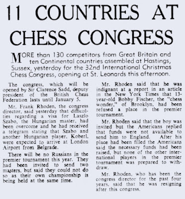 11 Countries At Chess Congress