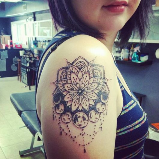 Tatuagens femininas de mandalas 