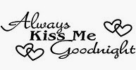 Image: Always Kiss Me Goodnight Quote Decal Removable Art Wall Sticker Home Décor