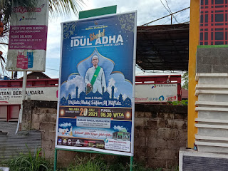 Desain Banner Baliho Sholat Eid PSD