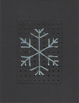 Stitched Snowflake Christmas card by welaughindoors