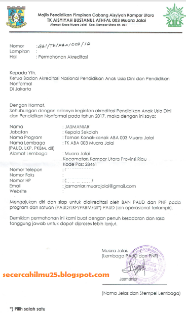 19+ Contoh Surat Permohonan Akreditasi  Kumpulan Contoh Surat