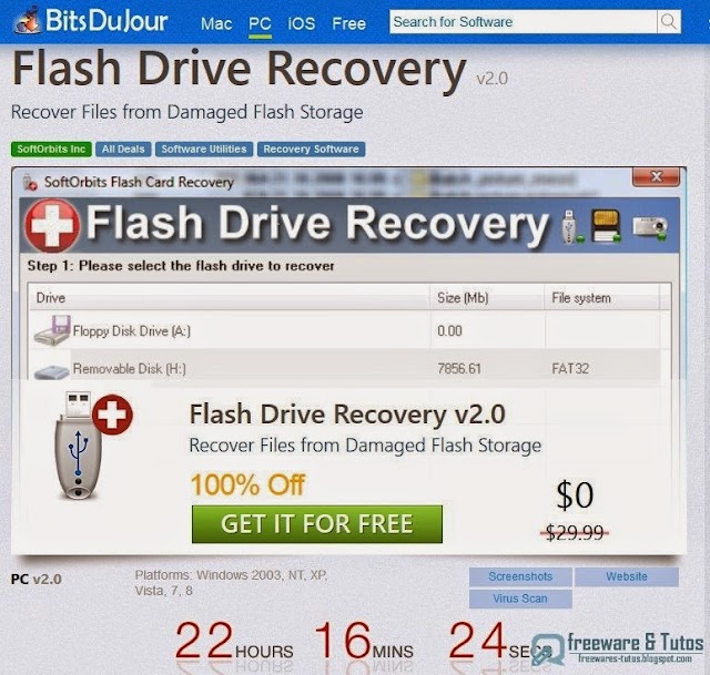Offre promotionnelle : SoftOrbits Flash Drive Recovery gratuit !