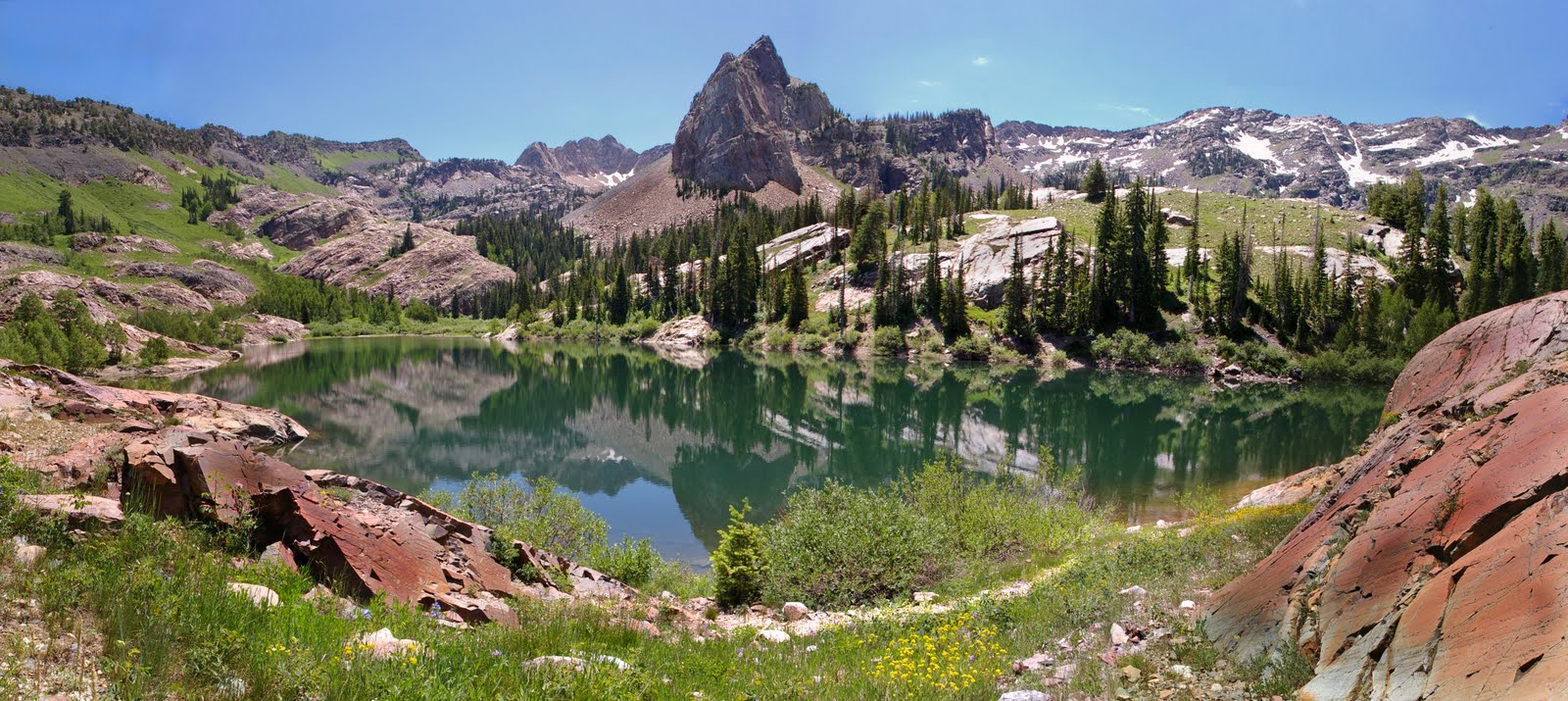 few minutes at Lake Blanche, we decided to continue along the trail ...