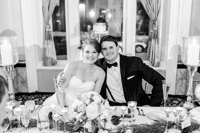 A classic formal winter wedding at the Hotel Monaco and The Belvedere in Baltimore, Maryland Photographed by Heather Ryan Photography