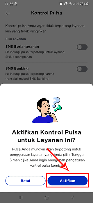 Langkah 10 Mengunci Pulsa XL