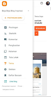 Tampilan tema blogger