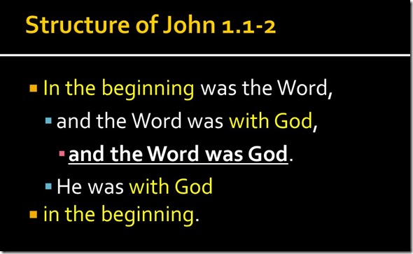 Chiastic Structure John 1.1-2