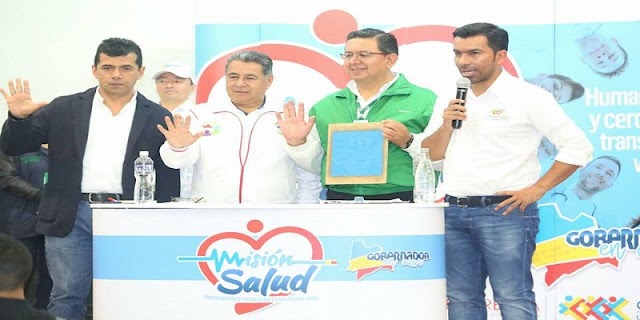 Contralor López y gobernador Rey en "Misión Salud" por Cundinamarca