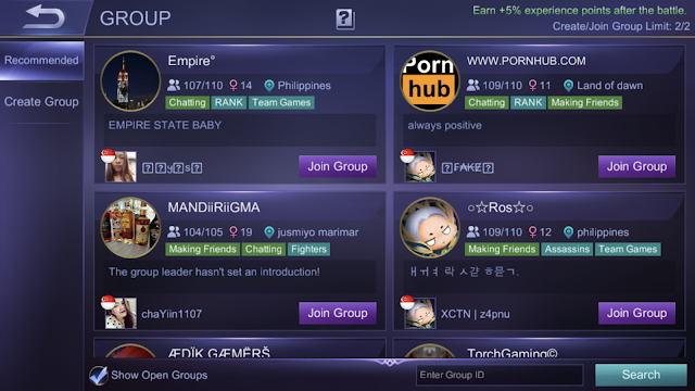 Groups Mobile Legends