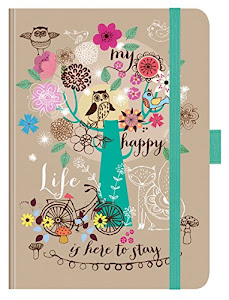 PT Big My happy life 271219 2019: Hochwertiger Buchkalender. Terminplaner mit Wochenkalendarium, Gummiband und Stifthalter. 12 x 17 cm