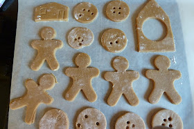 Gingerbread men and Button Moon shapes