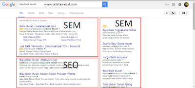 Perbedaan SEM SEO di Search Engine Google