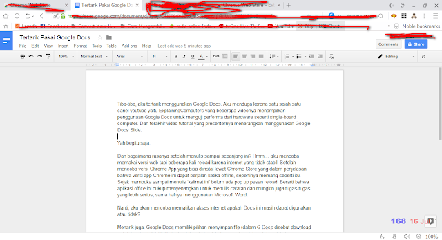 Google Docs Tampilan